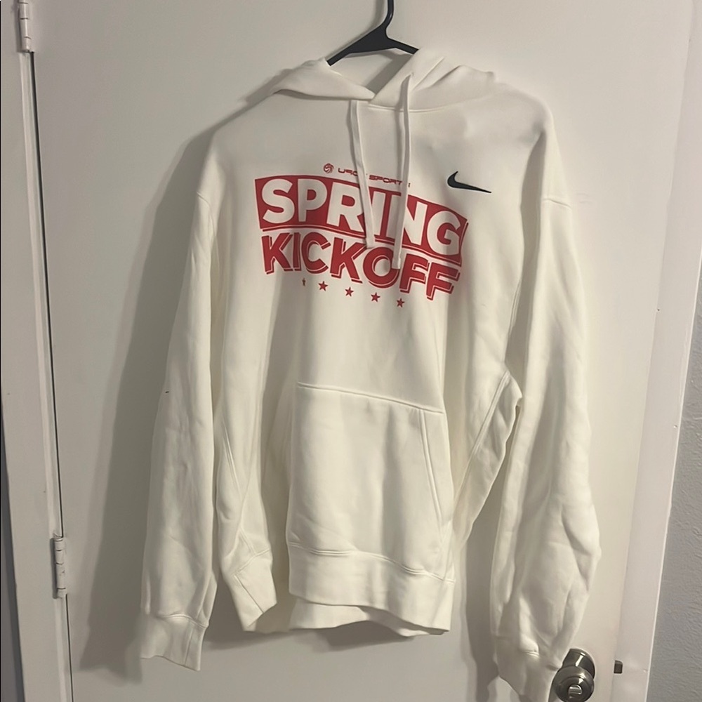 Nike White and Red Casual Sweater